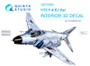 QTSQD72065 1:72 Quinta Studio Interior 3D Decal - F-4EJ Kai Phantom II (FNM kit)