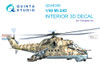 QTSQD48356 1:48 Quinta Studio Interior 3D Decal - Mi-24D Hind (TRP kit)