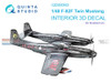 QTSQD48363 1:48 Quinta Studio Interior 3D Decal - F-82F Twin Mustang (MDV kit)