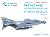 QTSQDS48387 1:48 Quinta Studio Interior 3D Decal - F-4E Early Phantom II with Retrofitted Slatted Wing (MNG kit) Small Version
