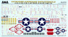 AOA48023 1:48 AOA Decals - A-6 Intruder Airframe Data/Stencils (A-6A A-6B A-6E A-6E TRAM KA-6D)