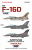 CARCD48232 1:48 Caracal Models Decals - F-16D Falcon 'Viper'