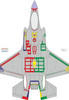 EDUCX654 1:72 Eduard Mask - F-35A Lightning II RAM Panels Early (TAM kit)