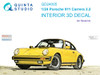 QTSQD24005 1:24 Quinta Studio Interior 3D Decal - Porsche 911 Carrera 3.2 (REV kit)