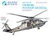 QTSQD35108R 1:35 Quinta Studio Interior 3D Decal - MH-60L Blackhawk with Resin Parts (KTH kit)