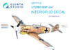 QTSQD72102 1:72 Quinta Studio Interior 3D Decal - Bf109F-2 Bf109F-4 (EDU kit)