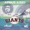 NGM15015 1:400 NG Model Alaska Airlines Airbus A320-200 Reg #N885VA San Francisco Giants (pre-painted/pre-built)