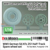 DEFDW16004 1:16 DEF Model Sd.Kfz.251 Half Track Spare Wheel Set (TRP kit)