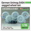 DEFDW35157 1:35 DEF Model Unimog S 404 Sagged Wheel Set (ICM/AKI kit)