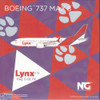 NGM88028 1:400 NG Model Lynx Air B737 Max8 Reg #C-GLYX Paw Prints (pre-painted/pre-built)