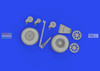 EDU648965 1:48 Eduard Brassin Print - TBF TBM Avenger Wheels with Pattern Tire (ACA kit)