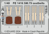 EDUFE1416 1:48 Eduard Color Zoom PE - SM.79 Sparviero Seatbelts (EDU kit)