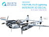 QTSQD32200 1:32 Quinta Studio Interior 3D Decal - P-38L-5-LO Lightning (TRP kit)