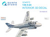 QTSQD48372 1:48 Quinta Studio Interior 3D Decal - A-6A Intruder (KIN kit)