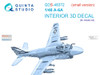 QTSQDS48372 1:48 Quinta Studio Interior 3D Decal - A-6A Intruder (KIN kit) Small Version