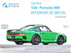 QTSQD24003 1:24 Quinta Studio Interior 3D Decal - Porsche 959 (TAM kit)