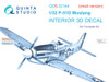 QTSQDS32144 1:32 Quinta Studio Interior 3D Decal - P-51D Mustang (TRP kit) Small Version