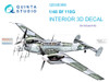 QTSQD48386 1:48 Quinta Studio Interior 3D Decal - Bf110G (EDU kit)