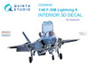 QTSQD48440 1:48 Quinta Studio Interior 3D Decal - F-35B Lightning II (TAM kit)