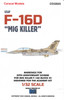 CARCD32025 1:32 Caracal Models Decals - F-16D Falcon 'MIG Killer'