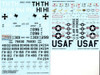 CARCD48186 1:48 Caracal Models Decals - F-105B F-105D Thunderchief USAF