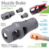 TRXTR35155 1:35 TRex Muzzle Brakes for 88mm KwK/Pak Late Type 1
