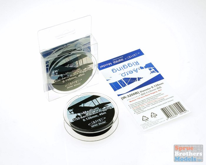 INFIR3200B 1:32 Infini Model Aero Black Rigging - Medium (0.135mm x 145 ...