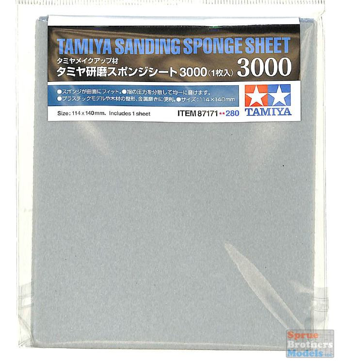 TAM87171 Tamiya Sanding Sponge Sheet 3000 Sprue Brothers Models LLC