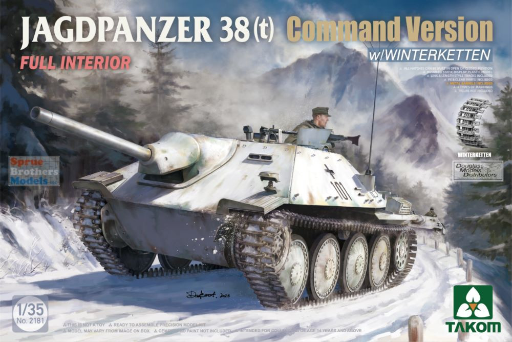 TAK02181 1:35 Takom Jagdpanzer 38(t) Command Version with