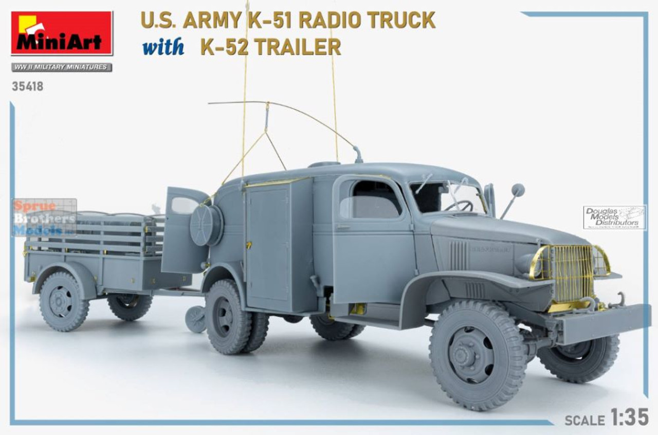 ミニアート 1/35 アメリカ K-51 無線トラック・K-52 トレーラー イ WWII US Army K-51 Radio Truck with K-52 Trailer 1/35 MiniArt