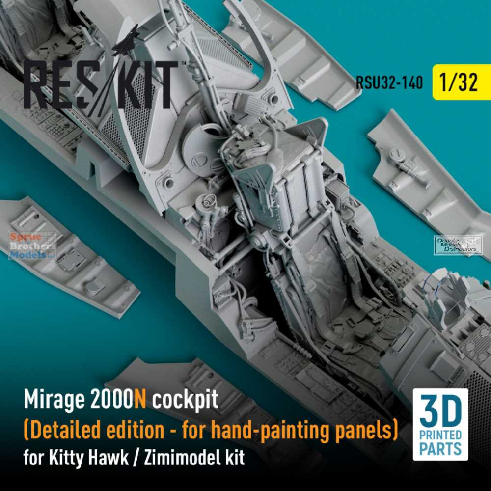RESRSU320140U 1:32 ResKit Mirage 2000N Cockpit Detailed Edition