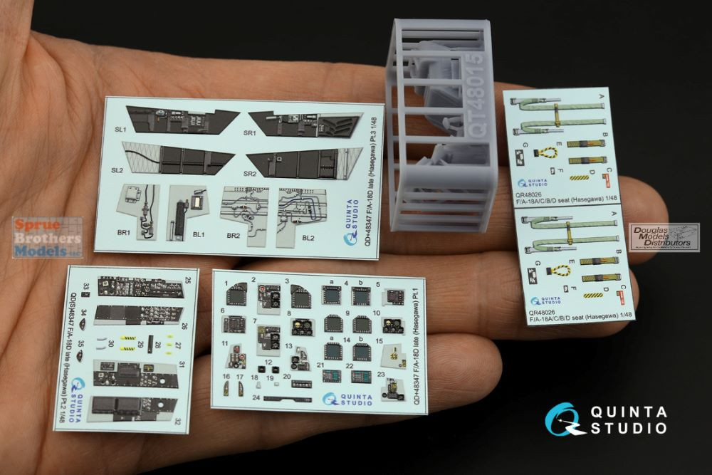 Kit Intérieur Cockpit Imprimé 3D Coloré Pour AV-8B Harrier 1/48 - Quinta Studio - Neuf