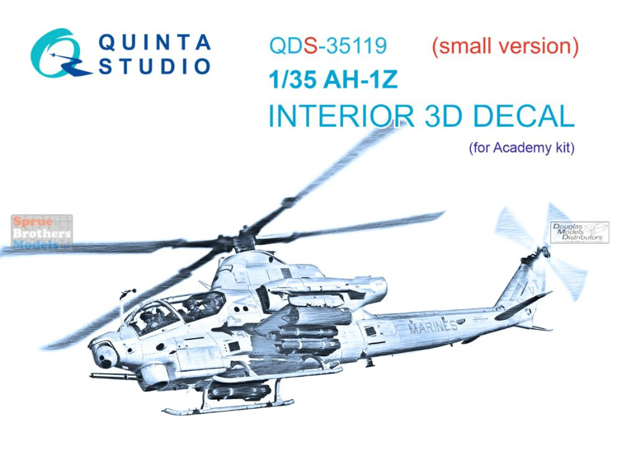 QTSQDS35119 1:35 Quinta Studio Interior 3D Decal - AH-1Z