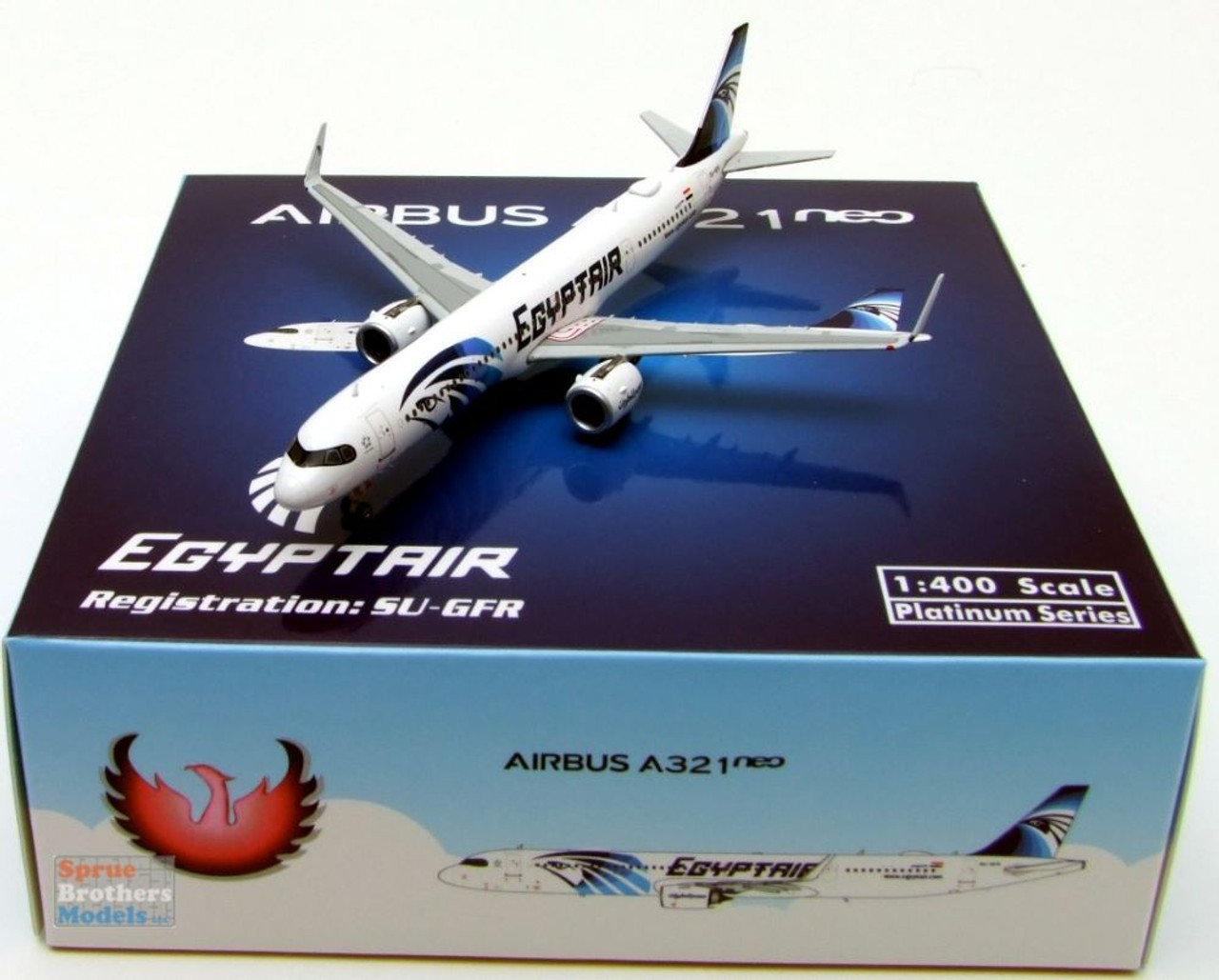 PHX11857 1:400 Phoenix Model EgyptAir Airbus A321neo Reg #SU