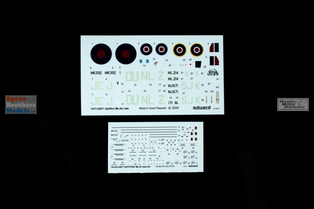EDU07473 1:72 Eduard Spitfire Mk.IXc Weekend Edition - Sprue