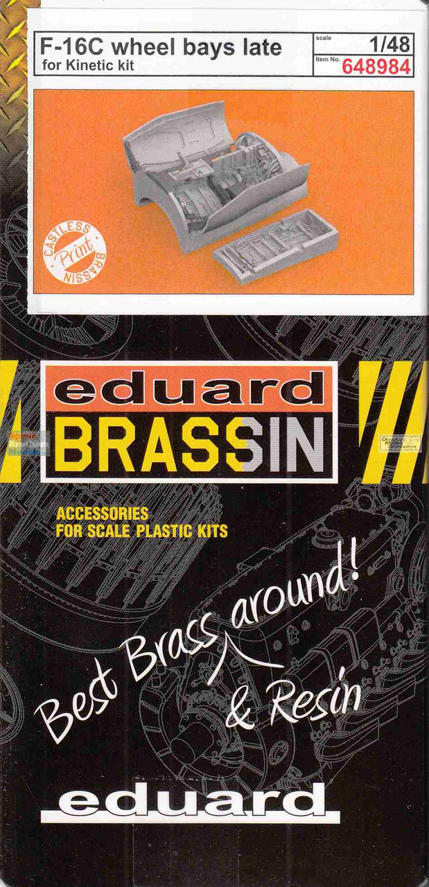 EDU648984 1:48 Eduard Brassin - F-16C Falcon Wheel Bays Late (KIN