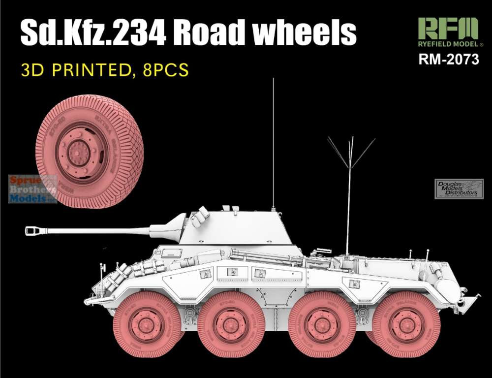 RFMRM2073 1:35 Rye Field Model Sd.Kfz.234 Puma Weighted Wheels Set