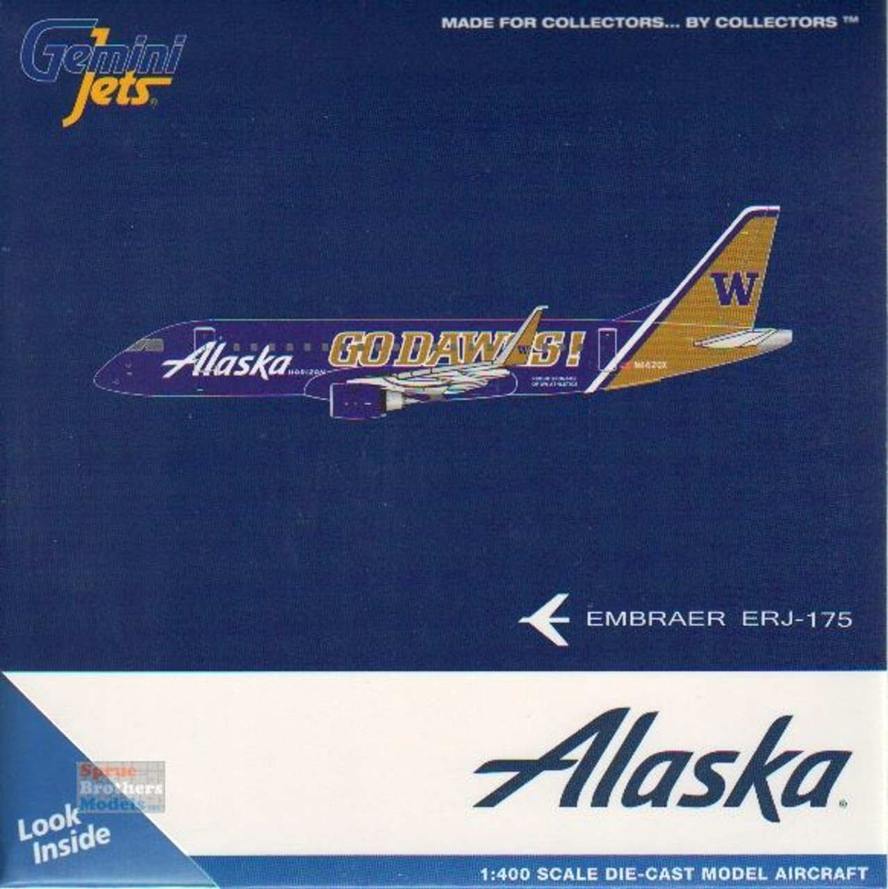 エスキモーおじさん エンブラエル アラスカ航空 ERJ-175 ジェミニ200 Alaska Embraer ERJ-175 N651QX Honoring Those Who Serve