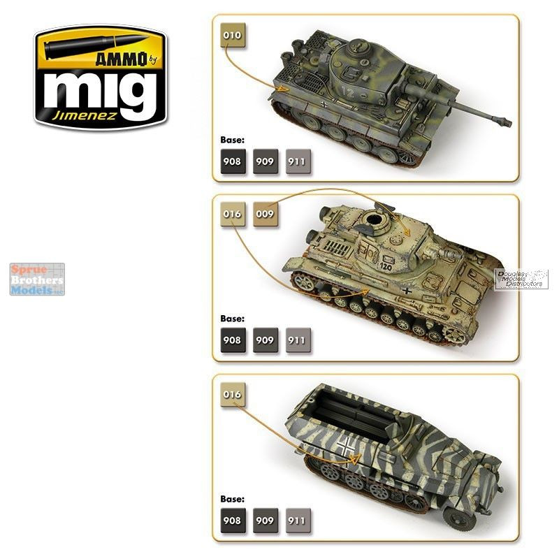 AMM7116 AMMO by Mig Paint Set - 1939-1943 Early and DAK German Set