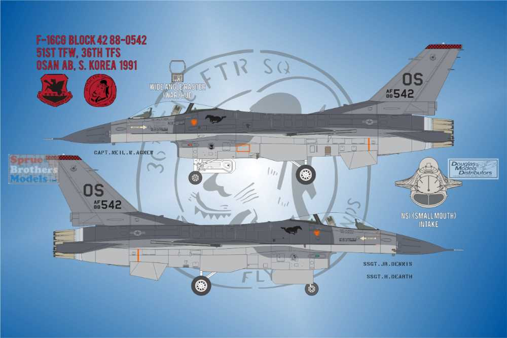 BMA48037 1:48 Bullseye Model Aviation Decals - 'PACAF Vipers' (F