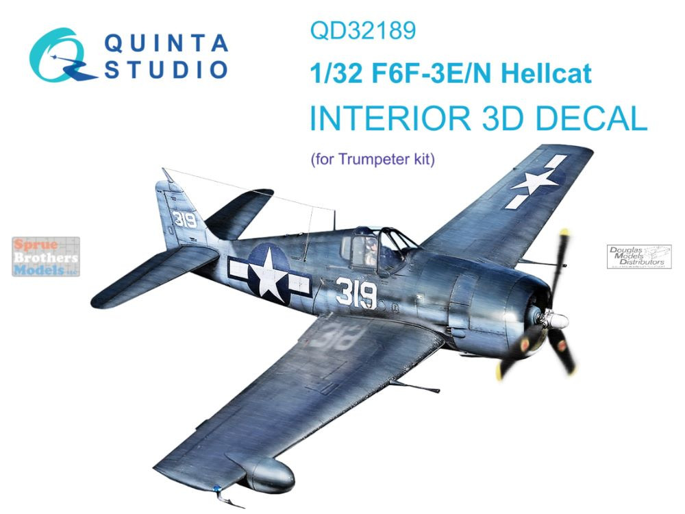 QTSQD32189 1:32 Quinta Studio Interior 3D Decal - F6F-3E F3F-3N