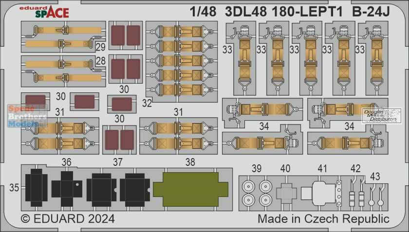 EDU3DL48180 1:48 Eduard SPACE - B-24J Liberator (HBS kit) - Sprue