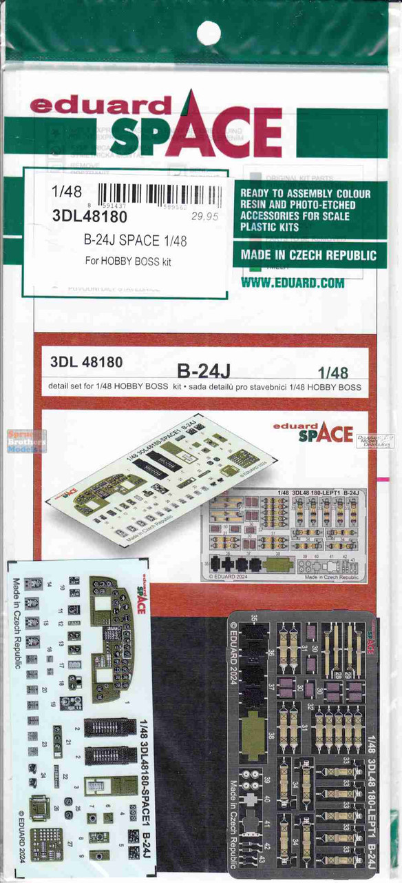 Eduard パーツセット EDU3DL48180 1:48 Eduard SPACE - B-24J Liberator (HBS kit) - Sprue