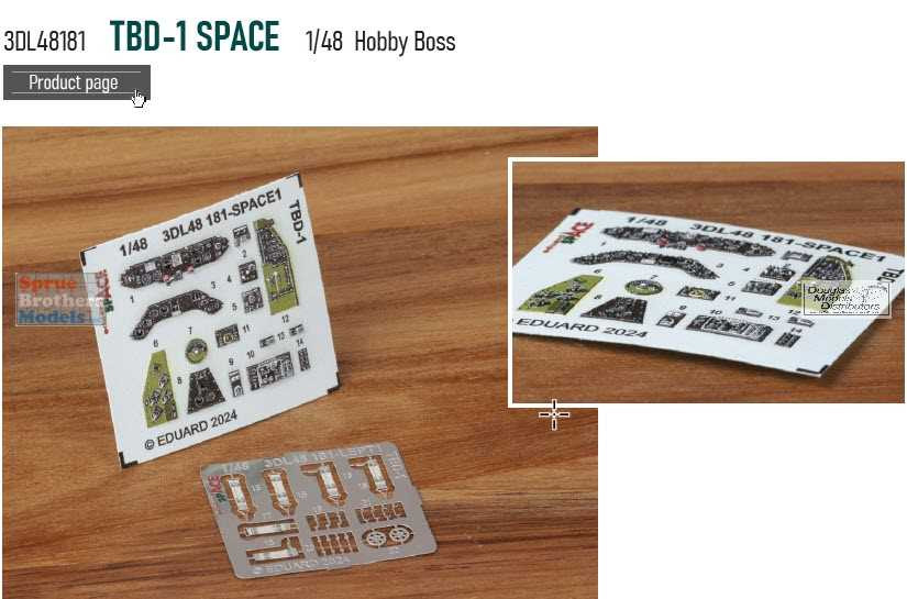 EDU3DL48181 1:48 Eduard SPACE - TBD-1 Devastator (HBS kit) - Sprue