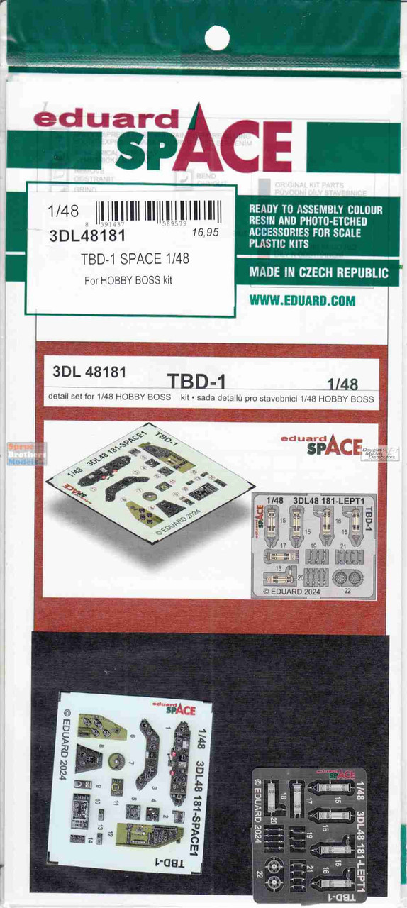 EDU3DL48181 1:48 Eduard SPACE - TBD-1 Devastator (HBS kit) - Sprue