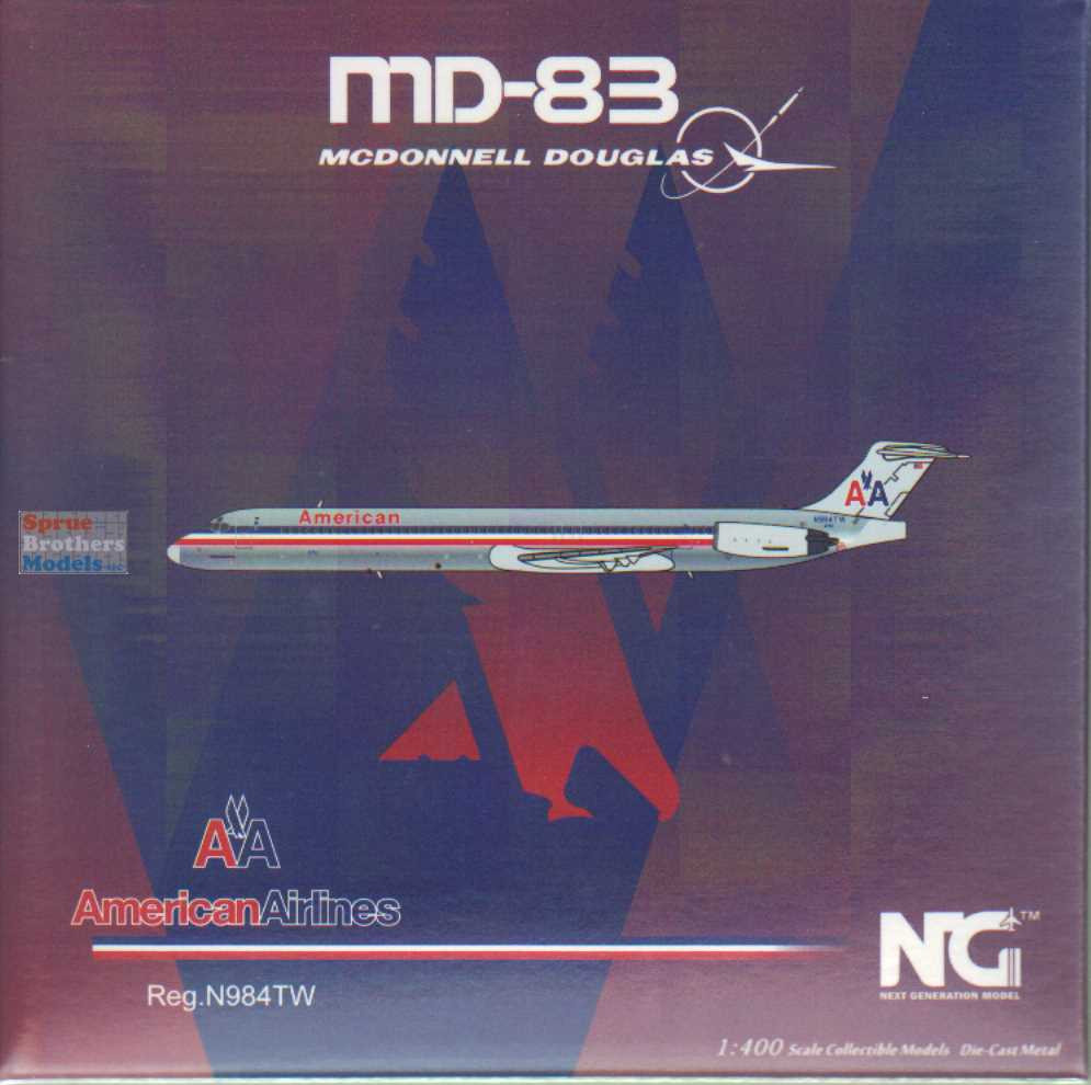 NGM83003 1:400 NG Model American Airlines MD-83 Reg #N984TW (pre