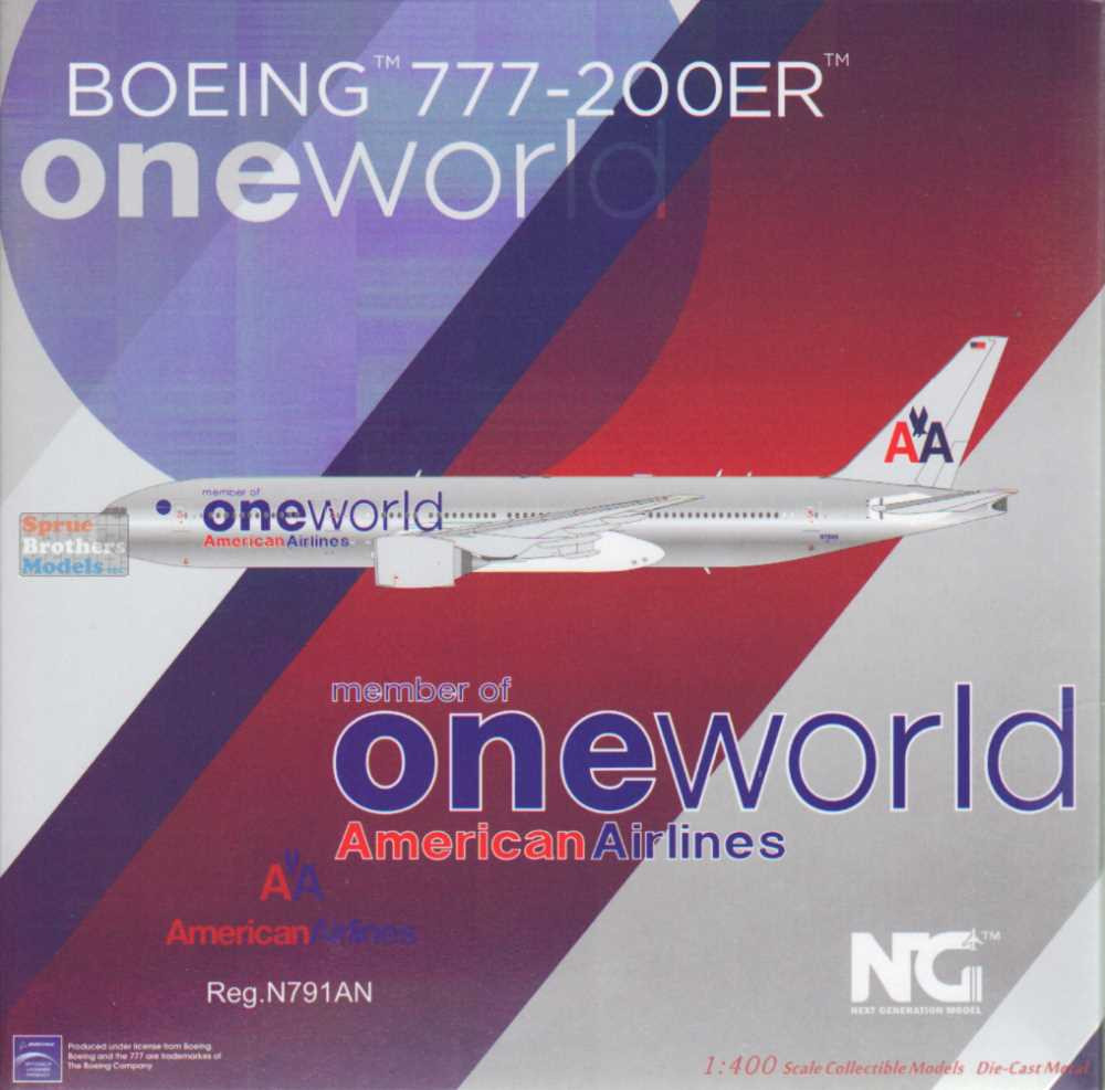 NGM72048 1:400 NG Model American Airlines B777-200ER Reg #N791AN