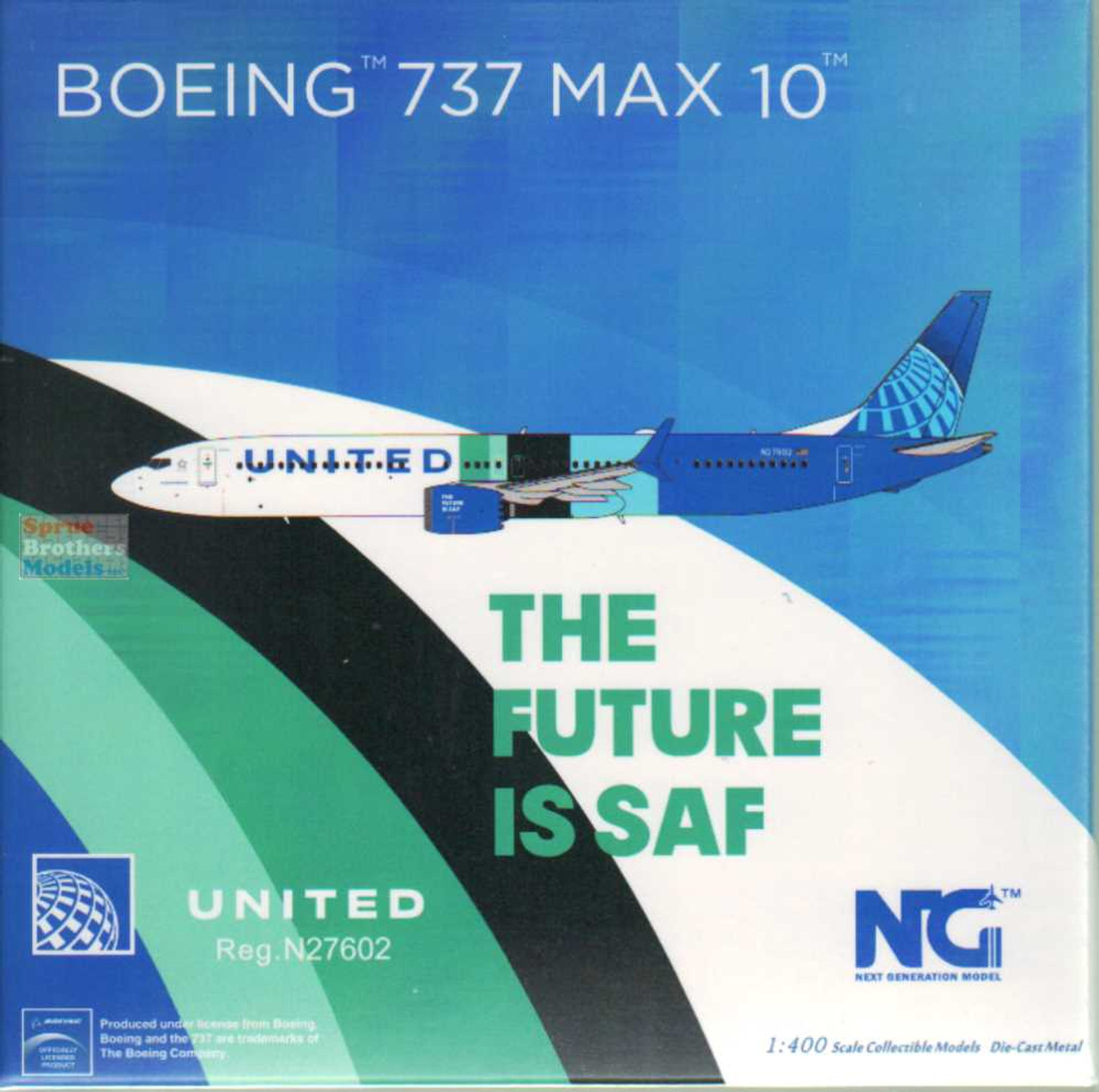 NGM90002 1:400 NG Model United Airlines B737 Max 10 Reg