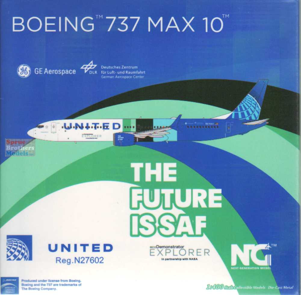 NGM90003 1:400 NG Model United Airlines B737 Max 10 Reg #N27602