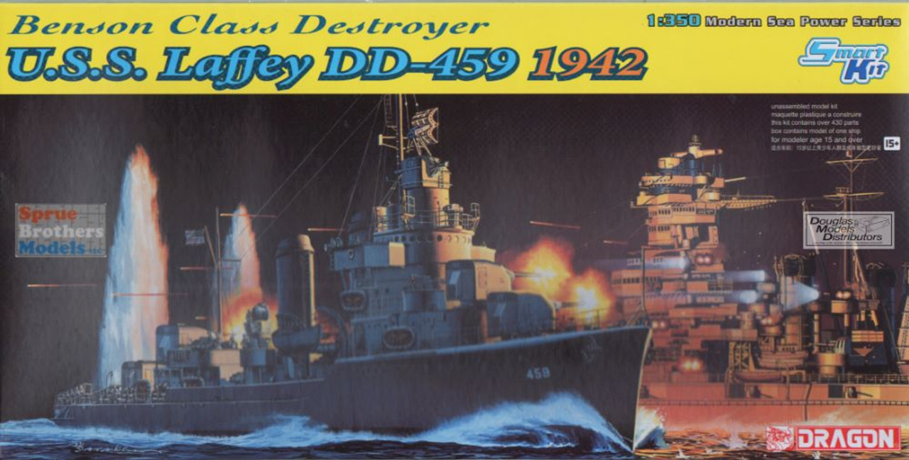 DML1026 1:350 Dragon USS Laffey DD-459 1942 Benson Class Destroyer